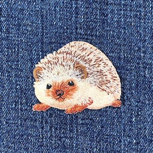 Hedgehog Applique Patch - Cute Pet Embroidered Animal Badge 1-3/4&quot; (Iron On)