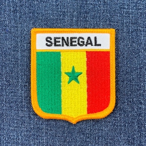 Senegal Aufnäher - Gesticktes Flaggen-Schild Abzeichen 7cm (Bügeleisen)