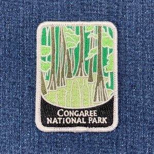 Congaree National Park Patch Embroidered South Carolina Hiking Gift Travel Souvenir Badge Iron On
