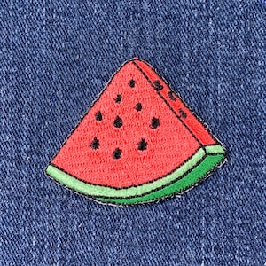 Watermelon Applique Patch - Summer Food Fruit Melon BBQ Tailgate Embroidered Badge 2" (Iron On)