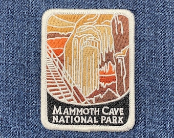 Mammoth Cave National Park Patch - Embroidered Kentucky Caverns Badge 2-7/8" (Iron On)