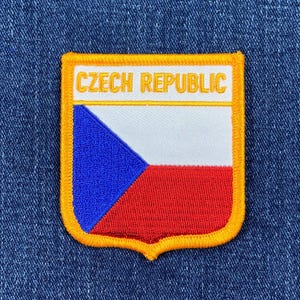 Czech Republic Patch - Czechia Europe Prague Embroidered Badge 2.75&quot; (Iron Or Sew On)
