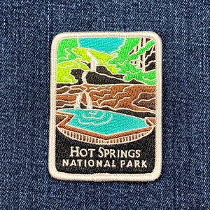 Hot Springs National Park Patch - Embroidered Arkansas Badge 2-7/8" (Iron On)