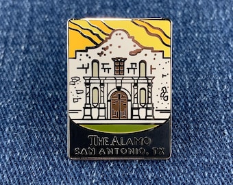 The Alamo Enamel Lapel Pin - San Antonio Texas History Gift Travel Souvenir