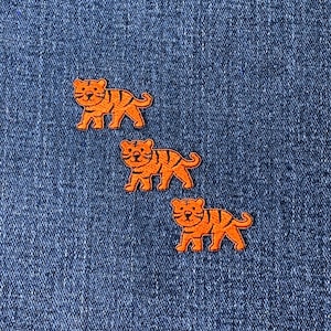 3-Pack Tiger Applique Patch - Mini Embroidered Animal Badge 1-1/8" (Iron On)