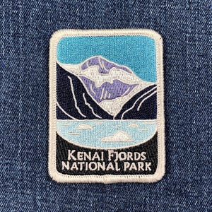 Kenai Fjords National Park Patch - Embroidered Alaska Badge 2-7/8" (Iron On)