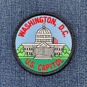 Washington DC Patch - Embroidered USA Capitol District Of Columbia Badge 3" (Iron On)