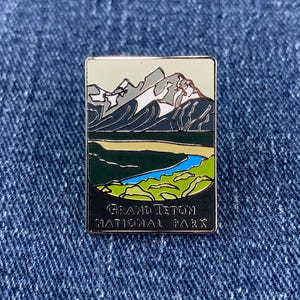 Grand Teton National Park Enamel Lapel Pin - Wyoming Hiking Gift Travel Souvenir