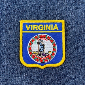 *Virginia Patch - Gesticktes Flaggen-Schild-Abzeichen 7 cm (zum Aufbügeln)