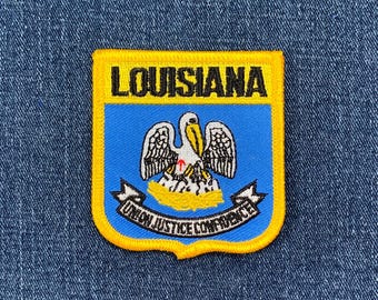Louisiana Patch - Gesticktes Flaggen-Schild-Abzeichen 7,5 "(Bügeln)