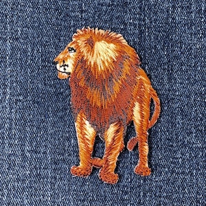 Lion Applique Patch - Embroidered Animal Badge 2.5" (Iron On)