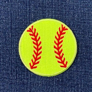 Softball Aufnäher - Gesticktes Sportballabzeichen 5,5 cm (zum Aufbügeln)