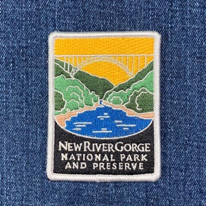 New River Gorge National Park Patch Embroidered West Virginia Hiking Souvenir Travel Gift Badge