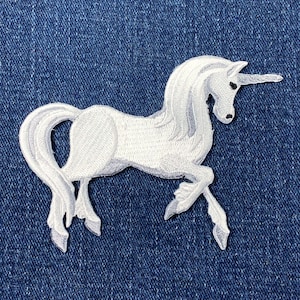 Unicorn Applique Patch - Fantasy Embroidered Badge 3.75" (Iron On)