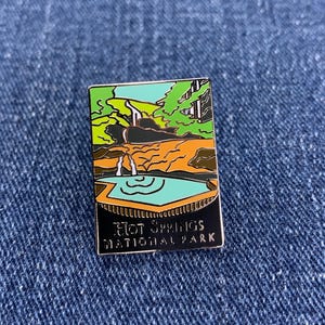 Hot Springs National Park Enamel Lapel Pin - Arkansas Hiking Gift Travel Souvenir