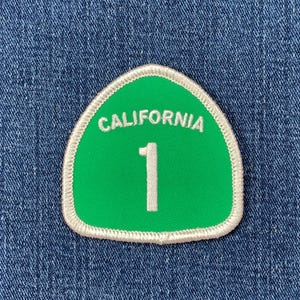 California Highway 1 Patch - Embroidered Freeway Sign Badge 2.5" (Iron On)