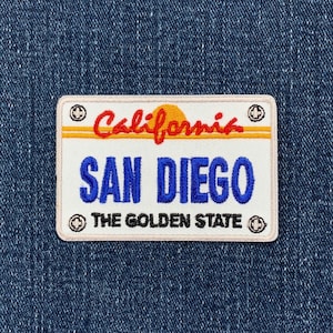 San Diego Patch - Embroidered California License Plate Badge 2.75" (Iron On)