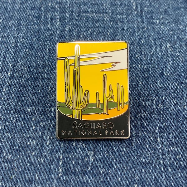 Saguaro nationalpark emaljnål - Arizona vandringspresent resesouvenir