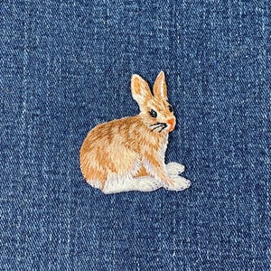 Patch appliqué lièvre - badge brodé lapin 1-3/4" (repassage)