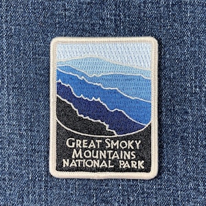 Great Smoky Mountains Patch Embroidered Tennessee North Carolina Hiking Souvenir Travel Gift Badge