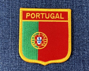 Portugal Patch - Embroidered Flag Shield Badge 2.75" (Iron On)