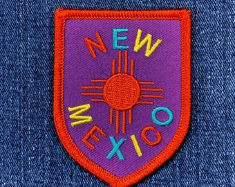 New Mexico Patch - Gesticktes NM Southwest Abzeichen 6,5 cm (Bügelbild)