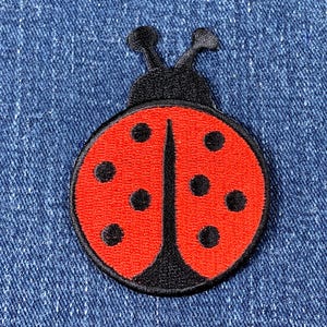 Ladybug Applique Patch - Bug Insect Embroidered Badge 2.75&quot; (Iron Or Sew On)