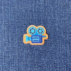 Movie Camera Applique Patch - Embroidered Cinema Theater Film Badge 1.25" (Iron On)