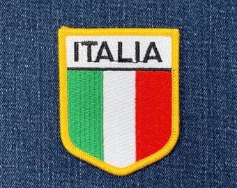 Italian National Flag Iron On Patch – Embroidered Badge, Multiple Sizes, Made In UK