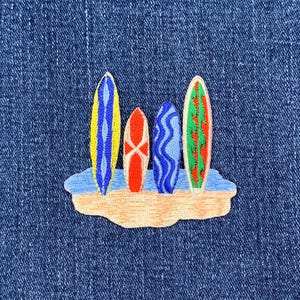 Patch pour planches de surf et plage - Badge de surf brodé 2-3/8" (repassage)