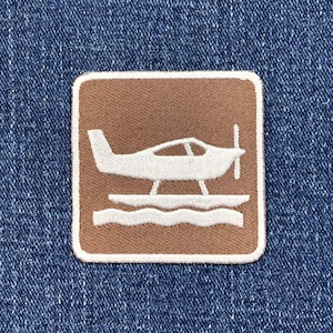 Seaplane Patch - Embroidered Water Aircraft Sign Airplane Pilot Badge 2"  (Iron On)