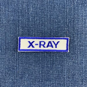 ビンテージX線パッチ - 刺繍入り放射線技師バッジ 0.75インチ (縫い付け式)