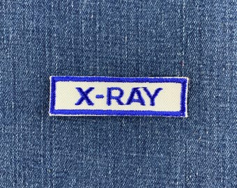 Vintage X-Ray Patch - Embroidered Rad Tech Radiologist Radiographer Badge .75" (Sew On)