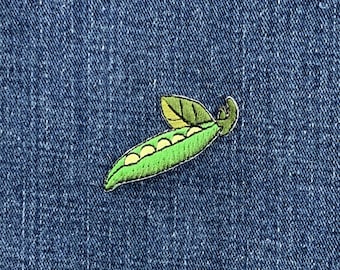 Parche bordado de guisantes de olor - Insignia bordada de granja y jardín de 4,4 cm (para planchar)
