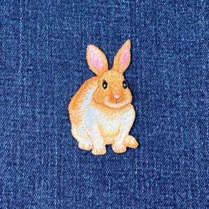 Bunny Rabbit Applique Patch - Embroidered Animal Badge 2.25" (Iron On)