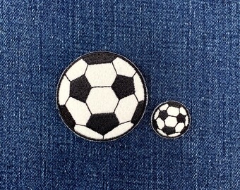 2-Pack Soccer Ball Patch Set - Embroidered Sports Badges (Iron On)