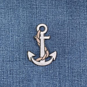 Anchor Applique Patch - Nautical Sailing Sailor Captain Embroidered Badge 2.5" (Iron On)