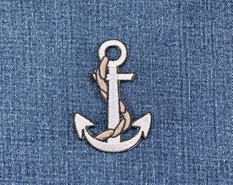 Parche con aplique de ancla - Insignia náutica de marinero/capitán bordada de 6,35 cm (para planchar)