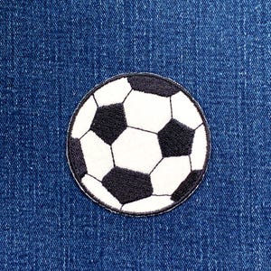Soccer Ball Applique Patch - Sports Ball Embroidered Badge 2.5" (Iron On)