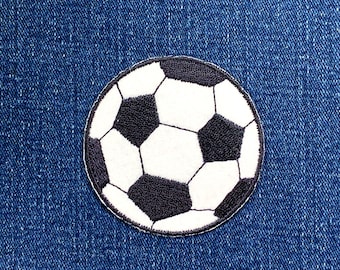 Soccer Ball Applique Patch - Sports Ball Embroidered Badge 2.5" (Iron On)