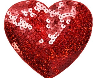 sequin hearts