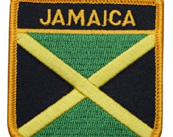 Jamaica Patch - Reggae, Rasta, Caribbean Badge 2.75" (Iron on)