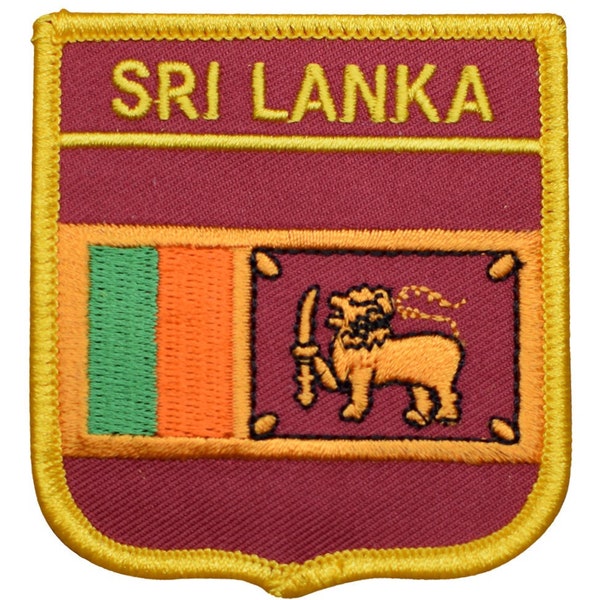 Sri Lanka Patch - South Asia, Indian Ocean, Bay of Bengal 2.75" (Iron on)