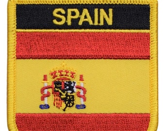 Spain Patch - Strait of Gibraltar, Iberian Peninsula, Madrid 2.75" (Iron on)