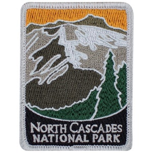 North Cascades National Park Patch Embroidered Washington Hiking Souvenir Travel Gift Badge