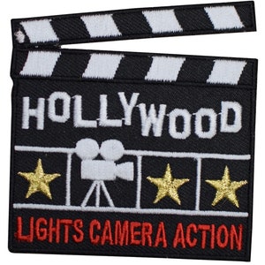 Hollywood Patch - Movies, Clapperboard, California, Los Angeles 3" (Iron on)