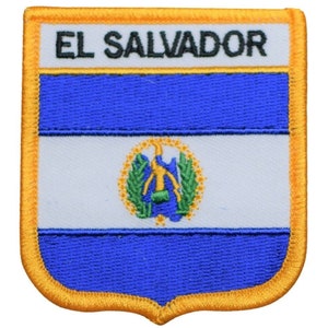 El Salvador Patch - Central America, San Salvador Badge 2.75&quot; (Iron on)