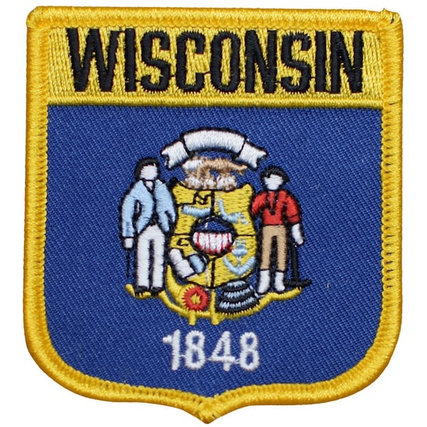 Wisconsin Patch - Midwest, Great Lakes, Madison, Milwaukee 2.75" (Iron on)