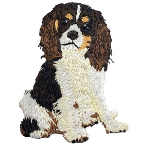 Cavalier King Charles Applique Patch - Embroidered Spaniel Dog Pet Animal Badge 2.5" (Iron On)