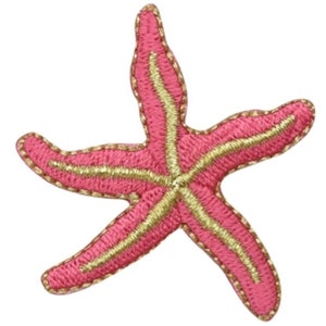 Starfish Applique Patch - Embroidered Beach Sealife Sea Creature Tide Pool Badge 2" (Iron On)